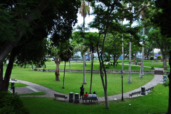 Um dos parques de Hamilton, capital de Bermuda